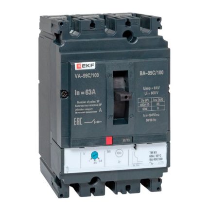 Выключатель автоматический ВА-99C 100/63А 3P 35кА EKF