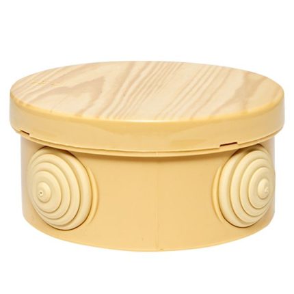 Коробка распределительная КМР-040-039 с крышкой (85х40) 4 мембр. ввода светл. дер. IP54 EKF