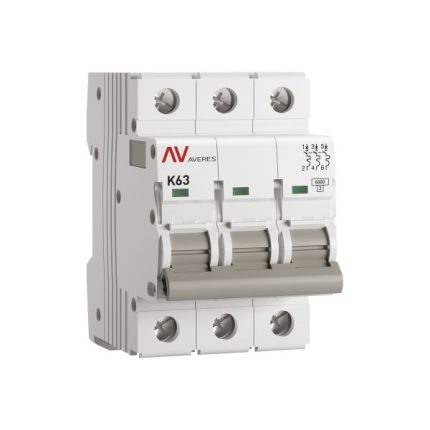 Выключатель автоматический AV-6 3P 63A (K) 6kA EKF AVERES