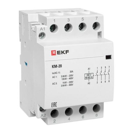 Контактор модульный КМ 20А 4NО (3 мод.) EKF PROxima
