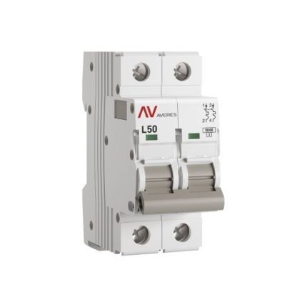 Выключатель автоматический AV-10 2P 50A (L) 10kA EKF AVERES
