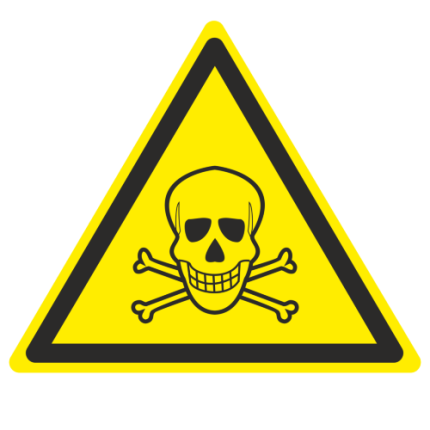 Знак пластик W03 "Опасно. Ядовитые вещества" (200x200x200) ГОСТ 12.4.026-2015 EKF PROxima