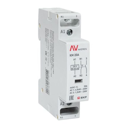 Контактор модульный КМ 20А 1NC+1NO 230VAC (1 мод.) AVERES EKF