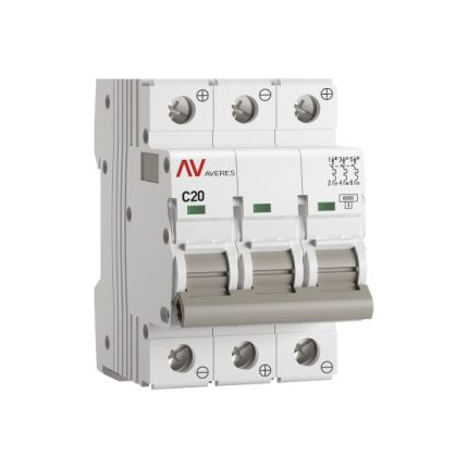 Выключатель автоматический AV-6 DC 3P 20A (C) 6kA EKF AVERES