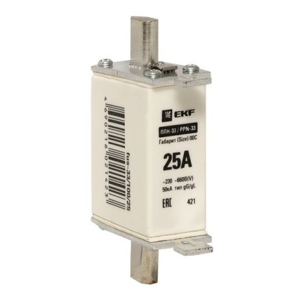 Плавкая вставка ППН-33 100/ 25А габарит 00С EKF
