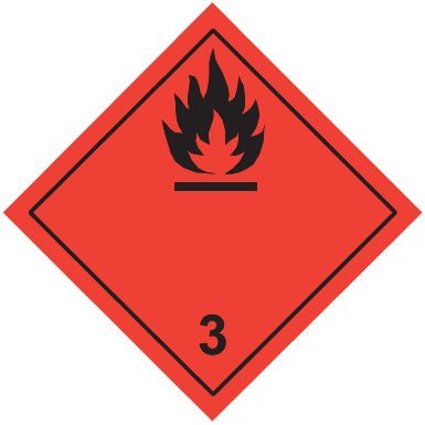 Знак наклейка для маркировки опасных грузов "Кл.3" (250x250) ГОСТ 19433-88 EKF PROxima