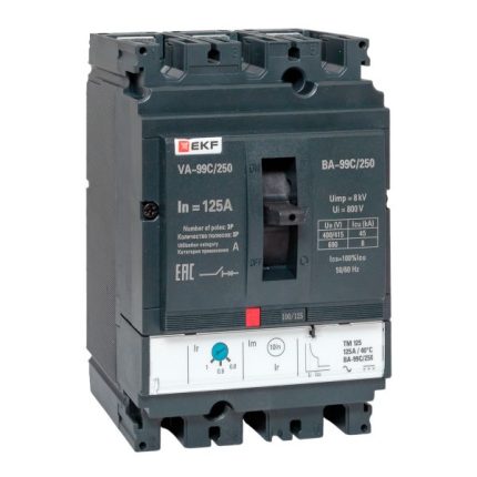 Выключатель автоматический ВА-99C 250/125А 3P 45кА EKF