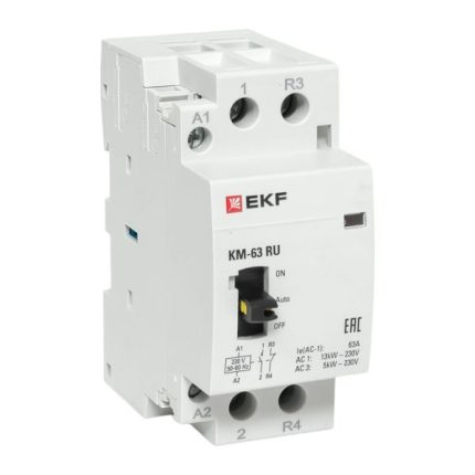 Контактор модульный КМ РУ 63А 1NO+1NC (2 мод.) EKF PROxima