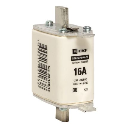 Плавкая вставка ППН-33 160/ 6А габарит 00 EKF