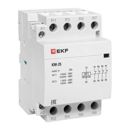 Контактор модульный КМ 25А 4NC (3 мод.) EKF PROxima
