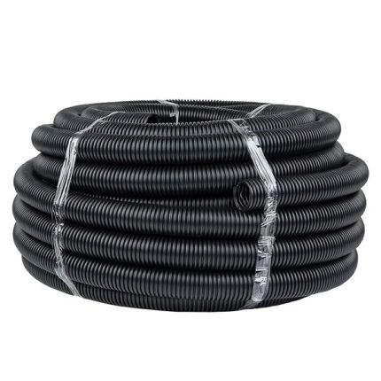 Труба гофр. ПНД тяжелая с протяжкой d40 мм (25 м) черная EKF-Plast