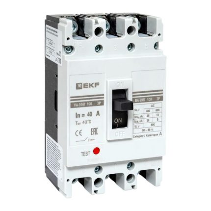 Выключатель автоматический ВА-99М 100/40А 3P 35кА EKF