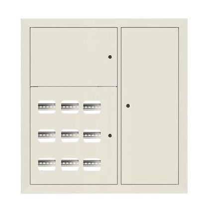 Щит этажный 9 кв. RAL9002 3 окна в ряд по гориз. (1000х950х150) EKF PROxima