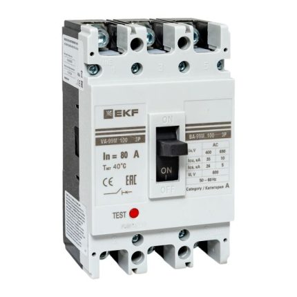Выключатель автоматический ВА-99М 100/80А 3P 35кА EKF