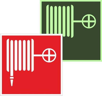 Знак пластик F02 "Пожарный кран" (200x200) фотолюминесцентный ГОСТ 12.4.026-2015 EKF PROxima