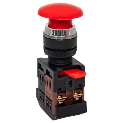 Кнопка AEAL-22 красная с фиксацией NO+NC Грибок EKF PROxima