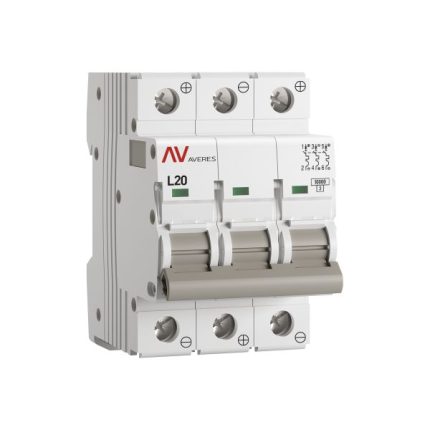 Выключатель автоматический AV-10 DC 3P 20A (L) 10kA EKF AVERES