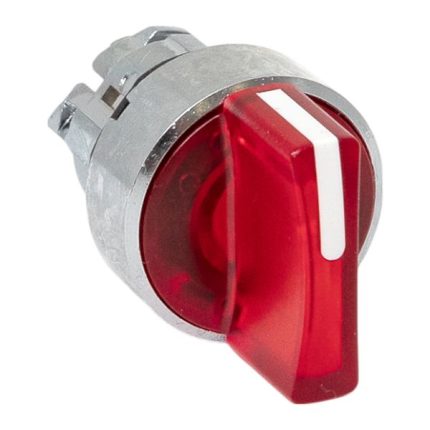Исполнительный механизм переключателя ХB4 красный на 2 положения с фиксацией, с подсветкой с короткой ручкой IP65 EKF