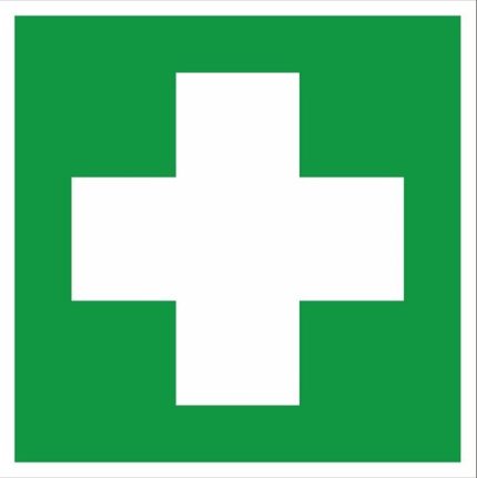 Знак наклейка EC01 "Аптечка первой медицинской помощи" (200х200) ГОСТ 12.4.026-2015 EKF PROxima