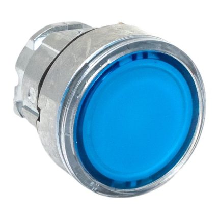 Исполнительный механизм кнопки XB4 синий плоский возвратный без фиксации, с подсветкой IP65 EKF