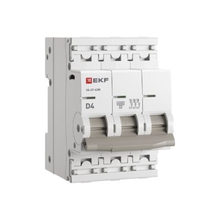 Автоматический выключатель 3P 4А (D) 6кА ВА 47-63N EKF PROxima