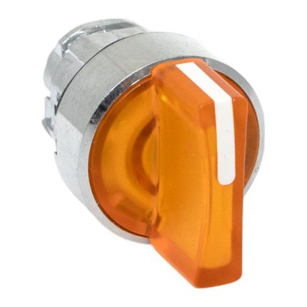 Исполнительный механизм переключателя ХB4 желтый на 3 положения с фиксацией, с подсветкой с короткой ручкой IP65 EKF