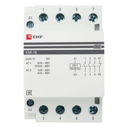 Контактор модульный КМ 16А 2NО+2NC (3 мод.) EKF PROxima