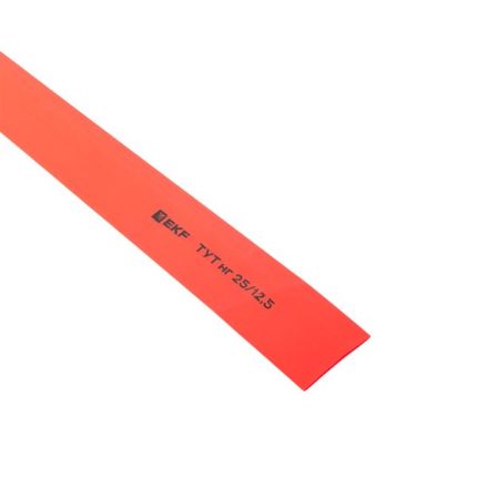 Термоусаживаемая трубка ТУТ нг 25/12,5 красная в отрезках по 1м EKF PROxima