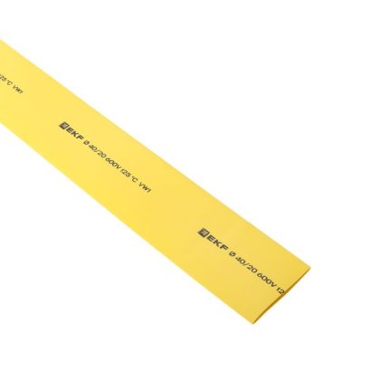 Термоусаживаемая трубка ТУТ нг 40/20 желтая в отрезках по 1м EKF PROxima