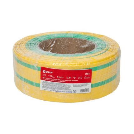 Термоусаживаемая трубка ТУТ нг 60/30 жел-зел рулон EKF PROxima