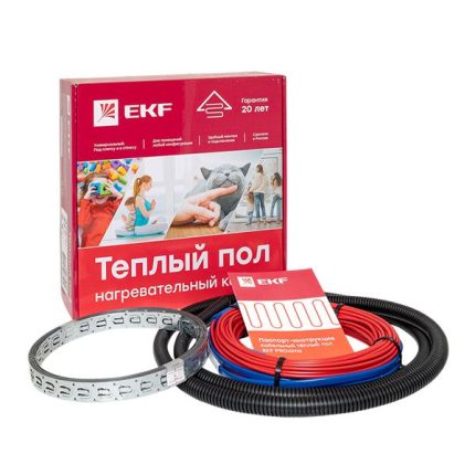 Теплый пол (нагревательный кабель) 375Вт 27 м 2,5 м2 EKF