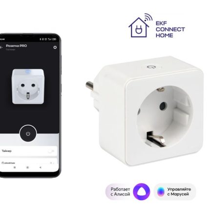 Умная розетка EKF Сonnect Wi-Fi белая