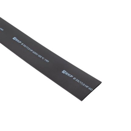 Термоусаживаемая трубка ТУТ нг 35/17.5 черная в отрезках по 1м EKF PROxima