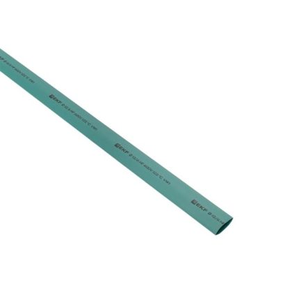 Термоусаживаемая трубка ТУТ нг 12/6 зеленая в отрезках по 1м EKF PROxima
