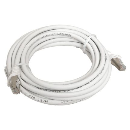 Патч-корд TERACOM CS Cat.6A экранированный S/FTP оболочка LSZH белый (5,0м)