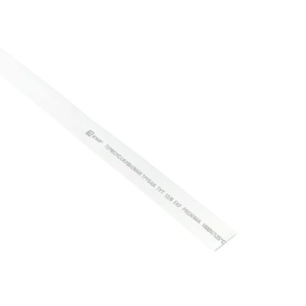 Термоусаживаемая трубка ТУТ нг 12/6 белая в отрезках по 1м EKF PROxima