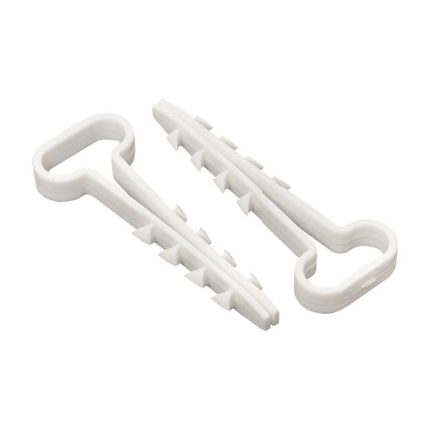 Дюбель-хомут (6х14 мм) для плоского кабеля белый (100 шт.) EKF PROxima