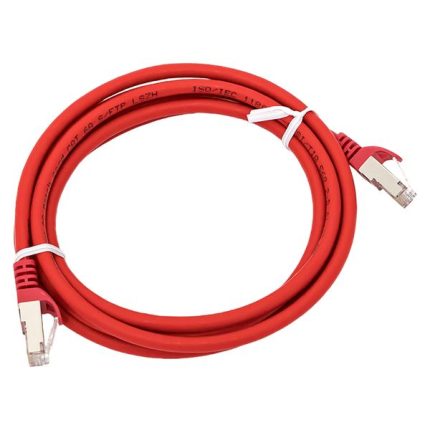 Патч-корд TERACOM CS Cat.6A экранированный S/FTP оболочка LSZH красный (2,0м)