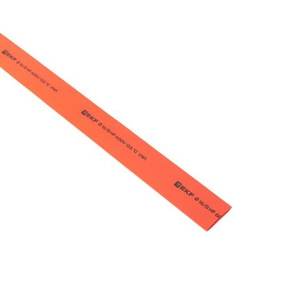 Термоусаживаемая трубка ТУТ нг 16/8 красная в отрезках по 1м EKF PROxima